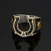 304 Stainless Steel Micro Pave Cubic Zirconia Finger Rings FS-WG5ACE0-01-2