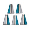 Transparent Resin & Wood Pendants RESI-T057-61A-1