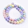 Spray Painted Resin Beads Strands X-RESI-N027-02A-2