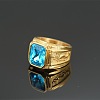 304 Stainless Steel with Cubic Zirconia Dragon Pattern Finger Rings for Men FS-WGD623F-36-1