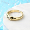 Teardrop Cubic Zirconia Solitaire Ring for Her RJEW-C017-10G-RS-2