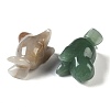 Natural Mixed Gemstone Carved Sea Lion Figurines DJEW-M015-08-2