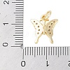 Rack Plating Brass Micro Pave Clear Cubic Zirconia Charms KK-Z060-05G-01-3