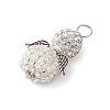 Alloy with Glass Seed Beads Pendants PALLOY-MZ00276-01-3