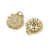 Brass Micro Pave Cubic Zirconia Pendants KK-I358-063G-G-2