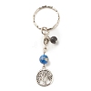 Natural Gemstone Beads Keychain KEYC-JKC00306-2