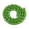 Imitation Jade Glass Beads Strands GLAA-N058-6x9mm-C01-3