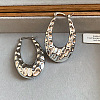 Textured Iron Hoop Earrings for Women WGCB37A-02-1