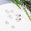 High Luster Eco-Friendly Plastic Imitation Pearl Ear Nuts X-MACR-S284-05A-5