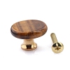 Flat Round Natural Tiger Eye Drawer Knobs PW-WG94208-06-1