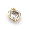 Brass Micro Pave Cubic Zirconia Pendants KK-M306-05G-05-1