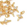 SHEGRACE Brass Micro Pave Clear Cubic Zirconia Pendants XGRQ2O697-453G-1