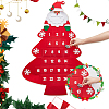 Christmas Tree Felt Fabric Pendant Decorations with Advent Calendar DIY-WH0032-26-3