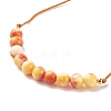 Round Natural White Jade Braided Bead Bracelet BJEW-JB07969-5