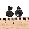 Ion Plating(IP) 304 Stainless Steel Stud Earring Findings STAS-P198-25-10mm-B-3
