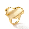 Flower Brass Open Cuff Finger Ring Enamel Settings KK-G428-04G-3
