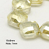 Electroplate Glass Beads Strands EGLA-D029-6-1