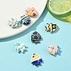 8Pcs 8 Colors Handmade Porcelain Beads PORC-FS0001-52-5