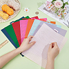 8Pcs 8 Colors Plastic Mesh Canvas Sheets DIY-BC0015-46-3