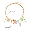 304 Stainless Steel Crystal Rhinestone Enamel Bib Necklaces WGF7F64-01-2