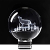 Inner Carving Glass Crystal Ball Diaplay Decoration PW-WGE79FB-01-1