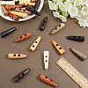 64Pcs 8 Colors 2-Hole Wood Buttons WOOD-GF0002-35B-3