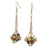 304 Stainless Steel Macrame Pouch Empty Stone Holder Dangle Earring Findings EJEW-JE05811-01-2