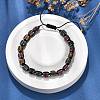 Adjustable Natural Tourmaline and Non-magnetic Synthetic Hematite Braided Bead Bracelets BJEW-Z090-01J-2