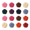 100Pcs 10 Colors Opaque Resin Flower Cabochons CRES-YS0001-06-1