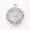 Tibetan Style Alloy Pendants X-TIBEP-Q064-26AS-RS-1