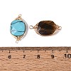Natural & Synthetic Mixed Gemstone Connector Charms G-Q606-27KCG-3