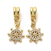 Rack Plating Brass Micro Pave Cubic Zirconia Charms KK-S398-10A-1