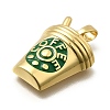 Brass Enamel Pendants X-KK-Z093-10G-2