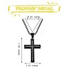 Titanium Steel Cross with Philippians 4:13 Pendant Necklace JN1050C-3