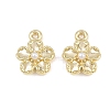 Alloy with ABS Plastic Pearl Charms AL-CBA415D-22G-1