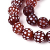 Tibetan Style Natural Agate dZi Beads Strands G-T144-36A-01-3
