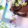 Alloy Resin Heart Keychains KEYC-TADJ0002-01G-I-5