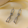 Stainless Steel U-Shaped Stud Dangle Earrings WG3771C-06-1