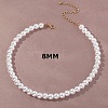 Plastic Imitation Pearl Round Beaded Necklaces for Women WGF0340-12-2