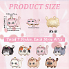28Pcs 7 Colors Printed Alloy Pendants FIND-BM0001-01-2