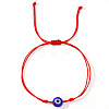 Glass Evil Eye Bead Braided Bracelets SG7290-2-1