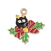 Christmas Alloy Enamel Pendants ENAM-I071-01KCG-05-1