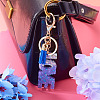 Alloy & Resin Tassel Keychainss AJEW-TADJ0001-20G-02-5