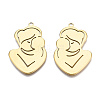 Ion Plating(IP) 201 Stainless Steel Pendants STAS-N098-070LG-1