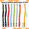 Gorgecraft 16Pcs 8 Colors Imitation Leather Cord Bracelets Set with Snap Clasps BJEW-GF0001-19-2