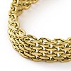 304 Stainless Steel Mesh Chain Bracelet for Men Women BJEW-P286-02G-2