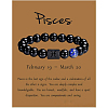 12 Constellation Natural Round Lapis Lazuli Beads Stretch Bracelets WGD22B0-19-1