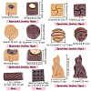 Olycraft 112Pcs 14 Styles Chocolate Opaque Resin Decoden Cabochons RESI-OC0001-53-2