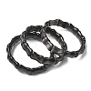 Bamboo Natural Silver Sheen Obsidian Beads Stretch Bracelets for Women Men BJEW-K304-01C-4