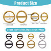 200Pcs 8 Colors Flat Round Alloy Buckle Clasps FIND-GL0001-99-2